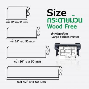 กระดาษฟอกขาว Woodfree Inkjet paper roll กระดาษม้วน - Image 3