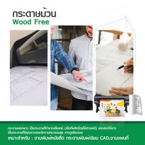 กระดาษฟอกขาว Woodfree Inkjet paper roll กระดาษม้วน - Image 4