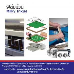 ฟิล์มอิงค์เจ็ทแบบม้วนสำหรับงานสกรีน Milky Inkjet PET Film - Image 3