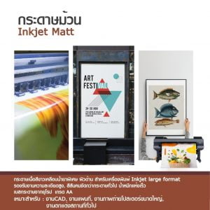 กระดาษอิงค์เจ็ท ผิวด้าน แบบม้วน 200 แกรม INKJET MATT PAPER ROLL - Image 3