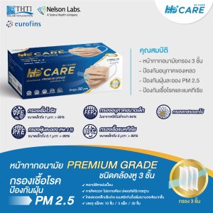 Hi-Care PREMIUM GRADE (สีดำ,สีขาว,สีเบจ) หน้ากากอนามัยหนาพิเศษ (รองรับ PM2.5 กรองเชื้อโรค) แผ่นกรอง 3 ชั้น ชนิดคล้องหู / 30 ชิ้น - Image 6