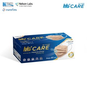 Hi-Care PREMIUM GRADE (สีดำ,สีขาว,สีเบจ) หน้ากากอนามัยหนาพิเศษ (รองรับ PM2.5 กรองเชื้อโรค) แผ่นกรอง 3 ชั้น ชนิดคล้องหู / 30 ชิ้น - Image 2