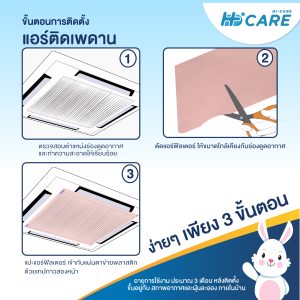 Hi-Care Air Filter แผ่นกรองฟิลเตอร์(สำหรับเครื่องปรับอากาศ) หน้ากว้าง 40 CM. ยาว 250 CM. - Image 7