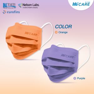 Hi-Care PREMIUM GRADE SUNSET (สีส้ม,สีม่วง) หน้ากากอนามัยหนาพิเศษ (รองรับ PM2.5 กรองเชื้อโรค) แผ่นกรอง 3 ชั้น ชนิดคล้องหู / 10 ชิ้น - Image 3
