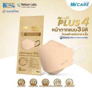 Hi-Care PLUS4 หน้ากากแบบ 3 มิติ หน้ากากอนามัยหนาพิเศษ (รองรับ PM2.5 กรองเชื้อโรค) แผ่นกรอง 4 ชั้น ชนิดคล้องหู - Image 6
