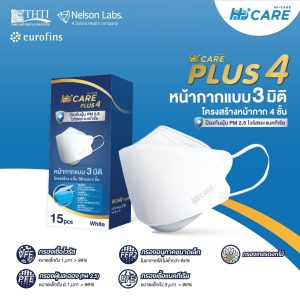 Hi-Care PLUS4 หน้ากากแบบ 3 มิติ หน้ากากอนามัยหนาพิเศษ (รองรับ PM2.5 กรองเชื้อโรค) แผ่นกรอง 4 ชั้น ชนิดคล้องหู - Image 14