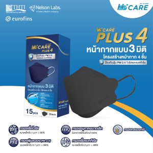 Hi-Care PLUS4 หน้ากากแบบ 3 มิติ หน้ากากอนามัยหนาพิเศษ (รองรับ PM2.5 กรองเชื้อโรค) แผ่นกรอง 4 ชั้น ชนิดคล้องหู - Image 17