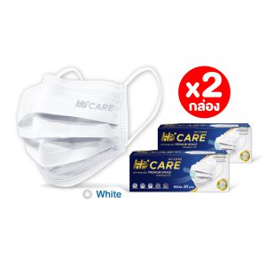 Hi-Care Premium Grade [เซทคู่สุดคุ้ม] หน้ากากอนามัยหนาพิเศษ (รองรับ PM2.5 กรองเชื้อโรค) จำนวน 2 กล่อง (1 กล่อง บรรจุ 30 ชิ้น) - สีขาว - Image 3
